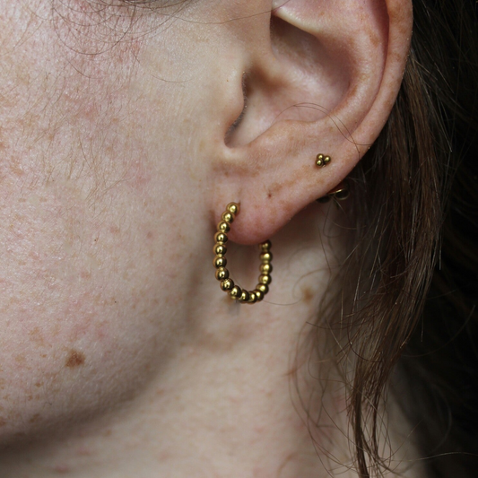 Big Dotted Julia - Pendientes - Acero inoxidable