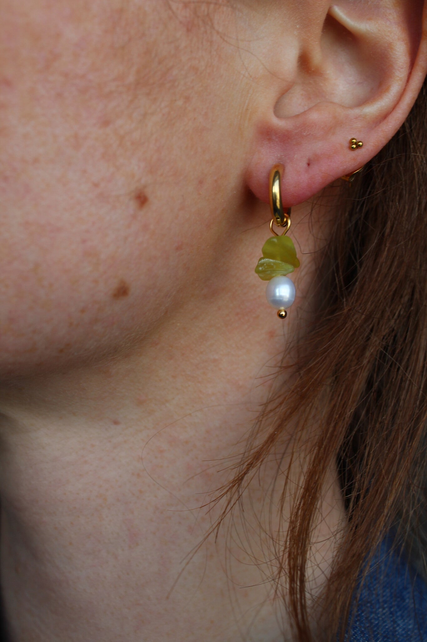 Lucie - Pendientes - Piedra natural - Acero inoxidable