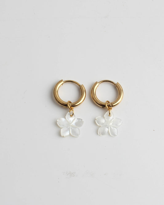 Concha Flor - Pendientes - Acero inoxidable