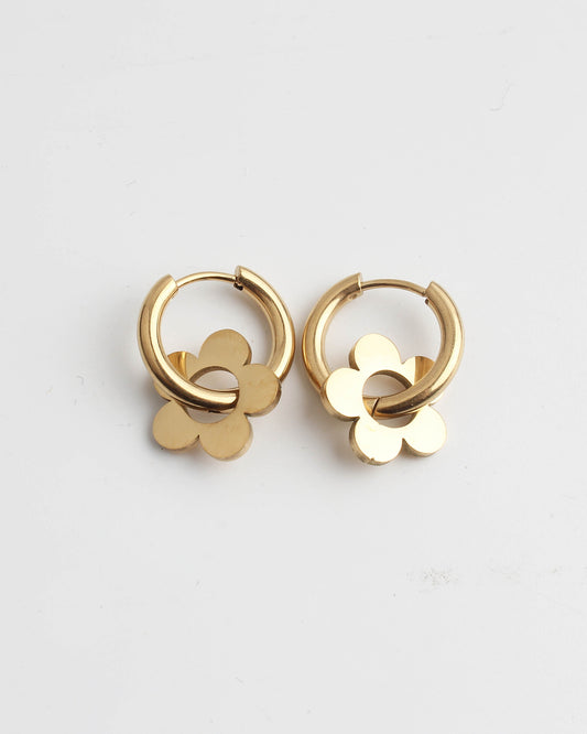 Beautiful Flower - Pendientes - Acero inoxidable