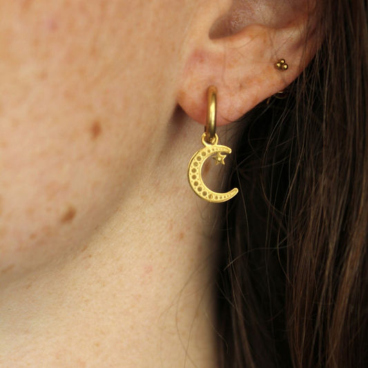 Take Me To The Moon - Pendientes - Acero inoxidable