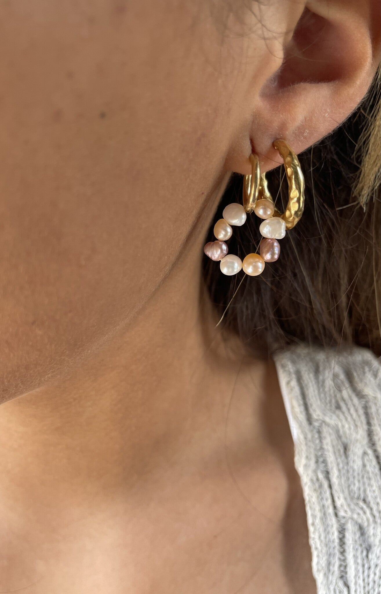 Mix Of Pearls - Pendientes - Acero inoxidable