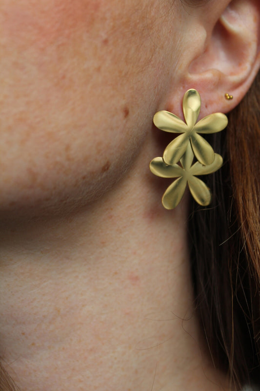 Flores - Pendientes - Acero inoxidable