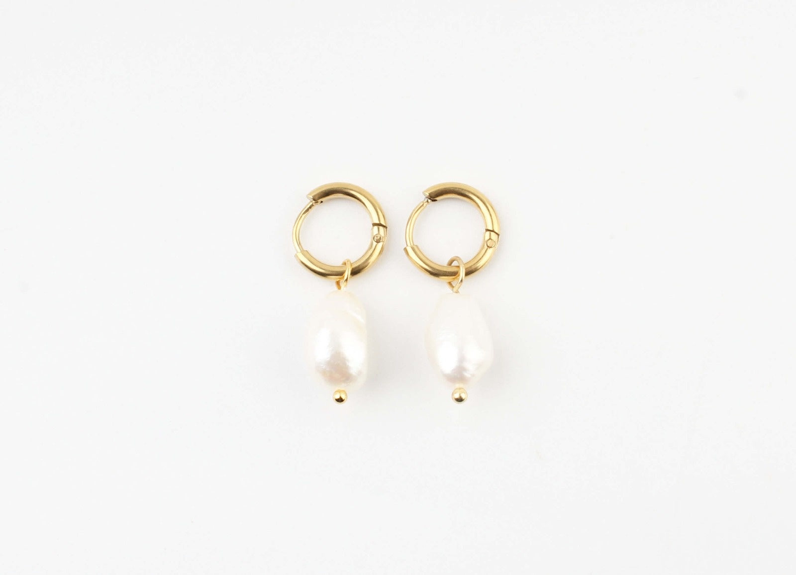 Classic Freshwater Pearl - Pendientes - Acero inoxidable