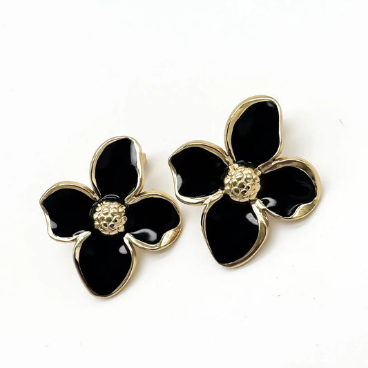 Flor - Pendientes - Acero inoxidable