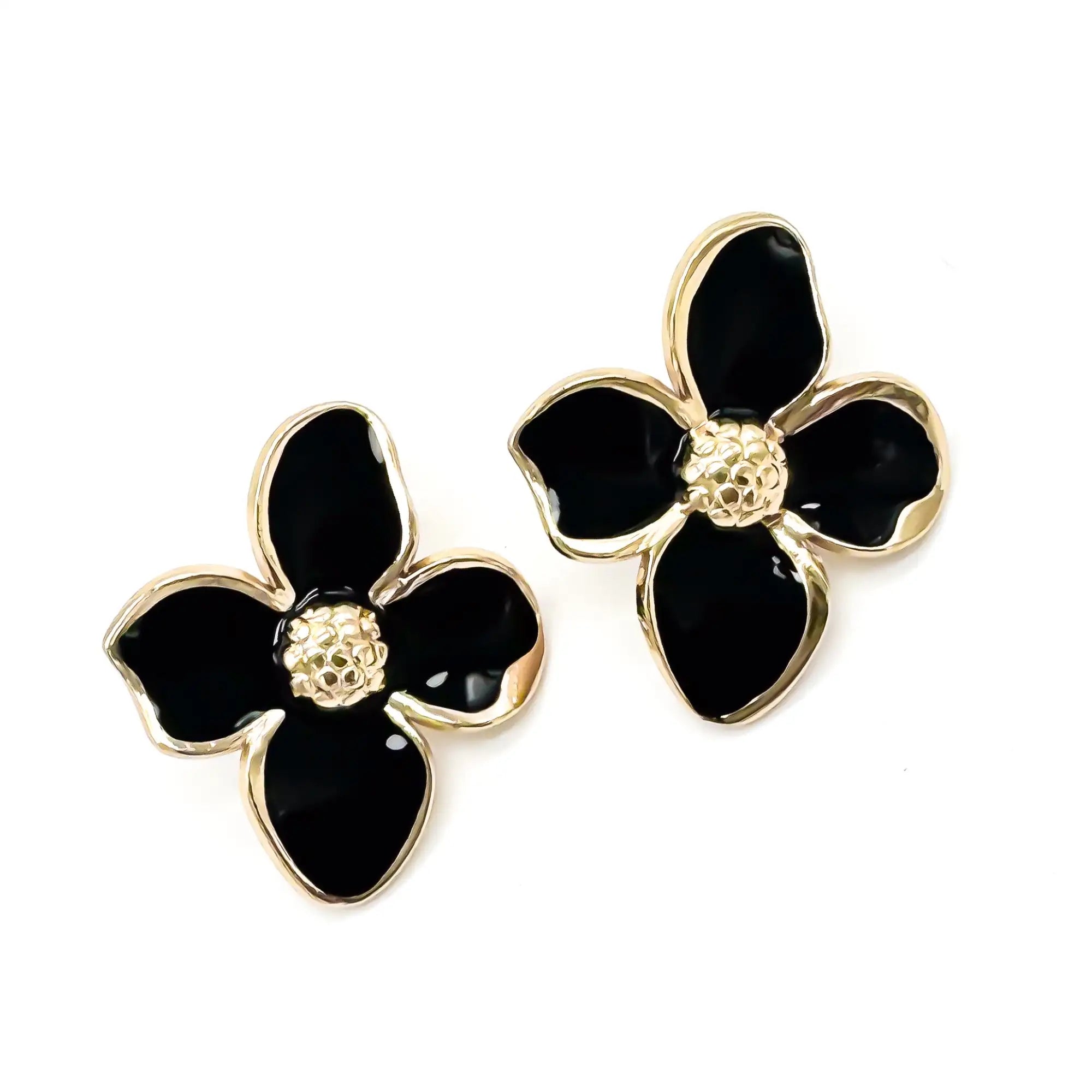 Flor - Pendientes - Acero inoxidable